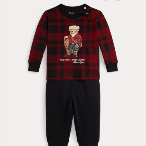 Polo Bear Jersey Tee & Fleece Pant Set