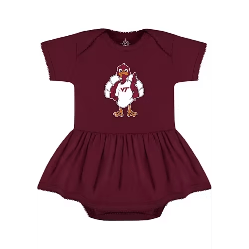 Virginia Tech Hokies MAROON Baby Picot Romper - 13600662
