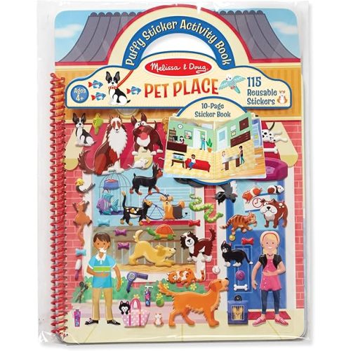 Melissa & Doug Pet Shop Puffy Sticker Set with 115 Reusable Stickers - FSC Certified