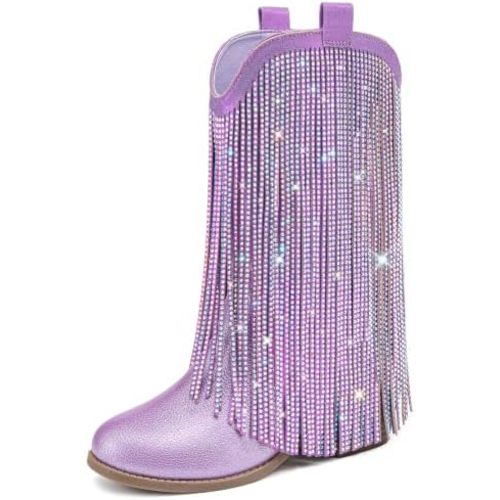 Rhinestone Fringe Cowgirl Boots for Girls Cowboy Boots for Kids