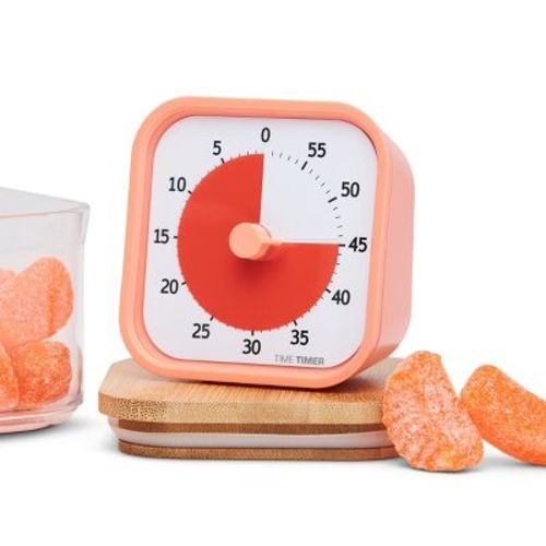 TIME TIMER Home MOD - 60 Minute Visual Timer - Homeschool, Study Tool, Task Focus, and Meetings with Silent Operation (Dreamsicle Orange)