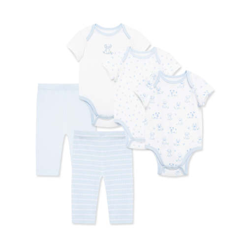Peppy Puppies 5-Piece Bodysuits & Pants Set