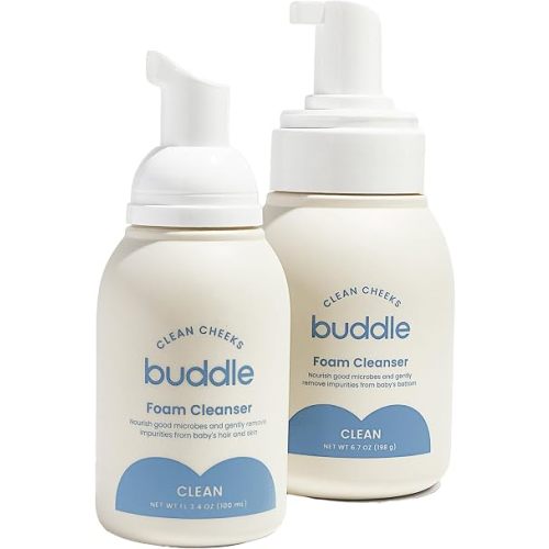 Buddle Clean Cheeks No-Rinse Micellar Foam Cleanser Duo with Chamomile