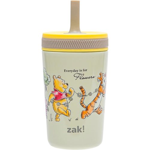 Zak Designs Disney Winnie the Pooh Kelso Toddler Cups For Travel or At Home, 12oz Vacuum Insulated Stainless Steel Sippy Cup With Leak-Proof Design is Perfect For Kids (Winnie the Pooh & Friends)