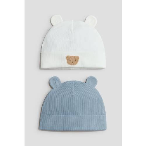 2-PACK COTTON JERSEY BEANIES