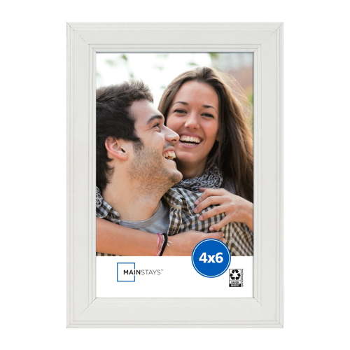 Mainstays – 4x6 Picture Frame – White Step Program Tabletop Photo Frame