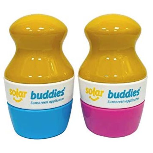 (PB) Solar Buddies Refillable Roll On Sponge Applicator For Kids, Adults, Families, Travel Size Holds 100ml Travel Friendly for Sunscreen, Suncream and Lotions