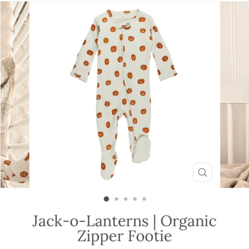 Jack-o-Lanterns | Organic Zipper Footie – L'ovedbaby