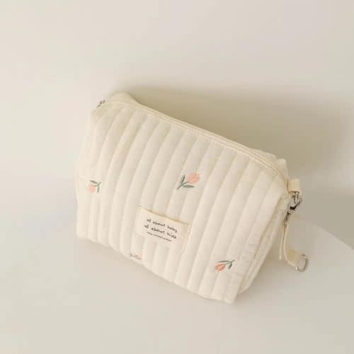 Amazon.com: Stroller Hanging Organizer Bag 9.8x6.7In- Cotton Diaper Caddy with Zipper for Baby Essentials, Travel Mommy & Makeup Storage(Tulip) : Baby