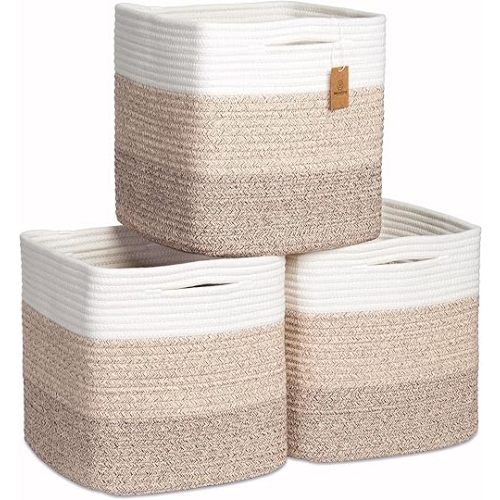 Clothes Storage Cubes, 3-Pack, 11x11, 3-Tone Brown