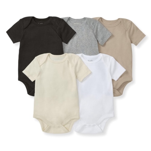 Burt's Bees Baby Organic Cotton Bodysuits – Baby Boy & Girl Short and Long Sleeve One-Pieces, 5-Pack