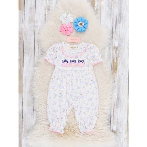 Lil’ Pumpkin Posie Embroidered Romper