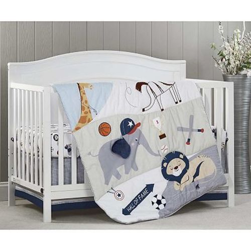 Oxford Baby Zoo Sports 3-Piece Crib Bedding Set