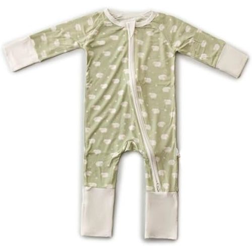 Bamboo Little Ultra-Soft Convertible Baby Romper - Sheep