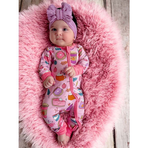 2-Way Convertible Zip Romper, Pumpkin Spice Latte Pink – SpearmintLOVE