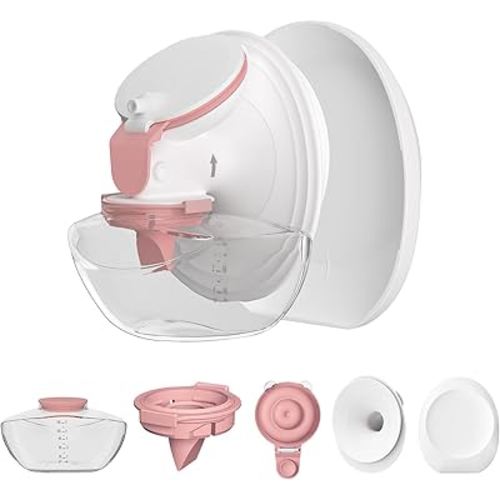 1 Pack M9 Full Set Breast Replacement Part for Momcozy Upgraded Mobile Flow | Upgraded M9, Including 24mm Flange, Red Valve, Diaphragm, Storage Bottle with Red Lip, Not Original Parts