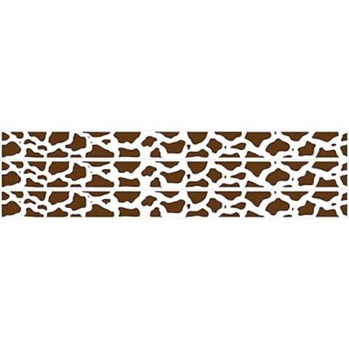 Brown Cow Print Border Wall Decals Stickers in White with Cow Prints Farm Animal Theme Border Wall Decals