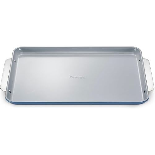 Caraway Non-Stick Ceramic Baking Sheet - Naturally Slick Ceramic Coating - Non-Toxic, PTFE & PFOA Free - Perfect for Baking, Roasting, and More - Large (18" x 13") - Slate