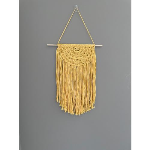 Crochet Sunshine Wall Hanging | Mustard Yellow Nursery Decor