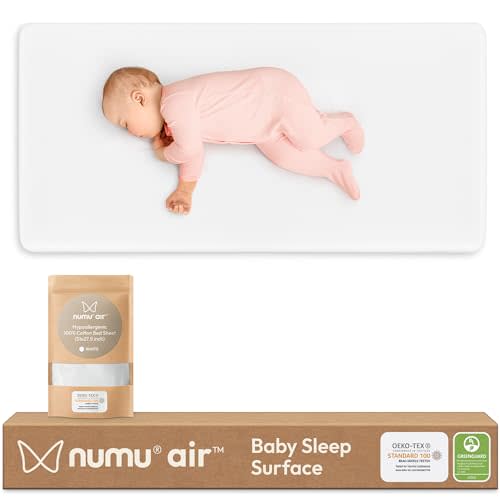 NUMU Air Baby Sleep Crib Mattress: Breathable for Fast CO2 Dispersion; Permeable to Prevent Fluid Pooling; Enhances Air Circulation; Orthopedic.