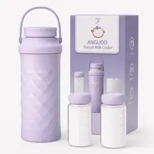 ANGUOO 22oz Portable Breast Milk Cooler for Outdoor, 360°Total Cooling for 24Hours, Larger Capacity Travel Breastmilk Chiller with 2pcs Baby Bottles for Breastmilk Storage, Essentials Insulated Flask Leakproof Insulated Tumbler - TikTok Shop