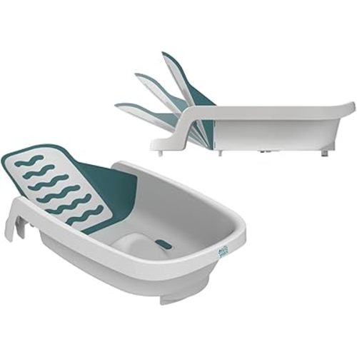 The First Years 4-in-1 Reclining Baby Bathtub – Grows-with-Baby Adjustable Bath Seat – Multi-Position Backrest for Newborn, Infant & Toddler Use – Ages 0–24 Months