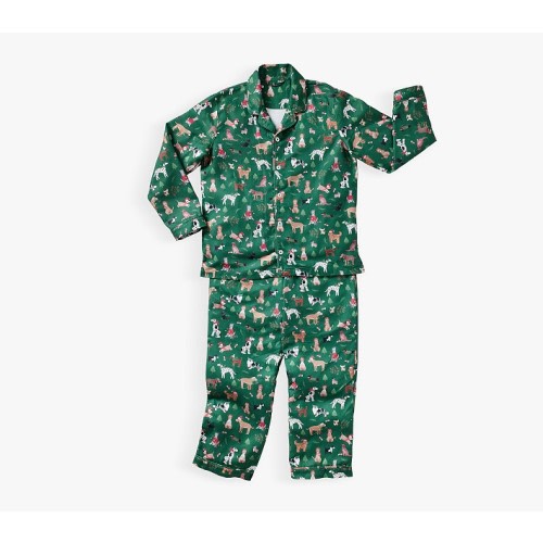 Holiday Dogs Adult Flannel Pajama Set