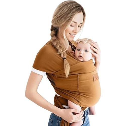 Baby Wrap Carrier - Premium Cotton Baby Carrier Wrap for Newborn to Toddler- Infant Carrier- Baby Holder One Size Fits All with Front Pocket by Max&so