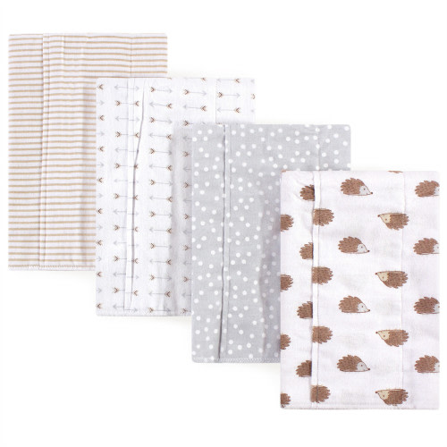 Hudson Baby Cotton Flannel Burp Cloths, Hedgehog