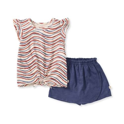 Festive Pattern Girl Tee & Shorts Set – Burt's Bees Baby