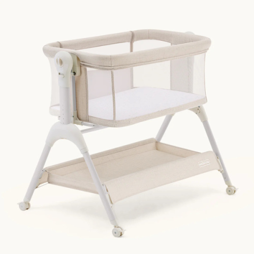 Harppa Cuddly Sway | 3-in-1 Rocking Baby Bassinet & Bedside Sleeper with Anti-Reflux Mattress for Newborns | Attaches to Bed, Adjustable Height, Tool-Free Setup, Portable Wheels, CPSC Certified, Gentle Rocking Motion | Ideal for Infants, Safe Co-Sleeping