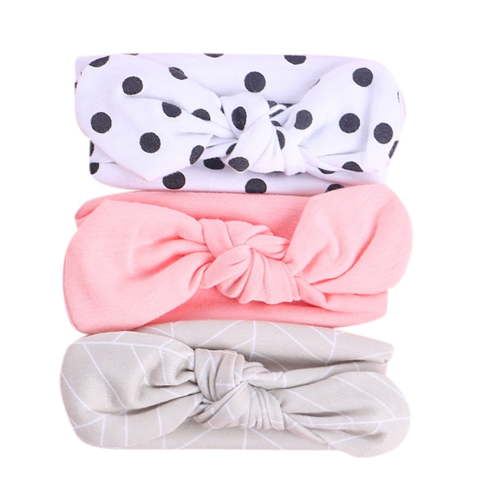 ibuvkizy Toddler Girl Summer Outfits, 3Pcs Elastic Floral Headband Set, Baby Clothes, 6M-2T
