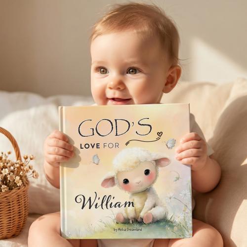 Personalized Children's Bible Storybook, Baptism Gift for Girl Boy, Christening Baby Book from Grandparents