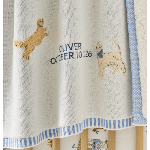 West Elm Lawn Pawty Baby Blanket