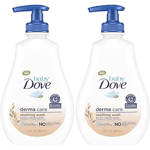 Baby Dove Derma Care Soothing Wash Skin Care with Colloidal Oatmeal Suitable for eczema prone skin 13 oz,(Pack of 2)