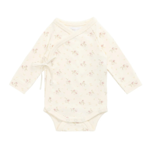 Organic Cotton Marina Bodysuit - Thelma Parchment – Jamie Kay USA