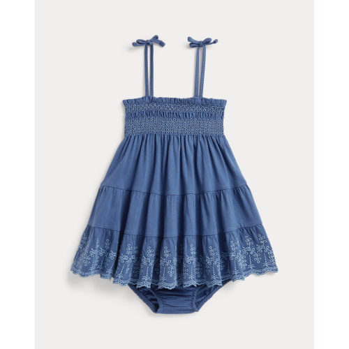 Eyelet Cotton Jersey Dress & Bloomer