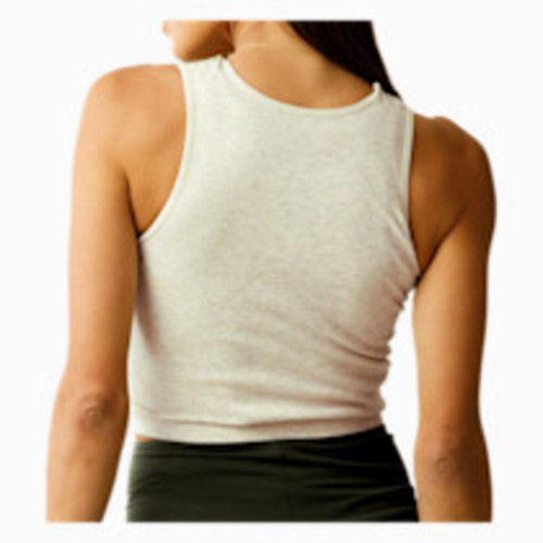 Kindred Bravely Sublime Bamboo Maternity & Nursing Longline Bra Top - Oatmeal Heather, Medium