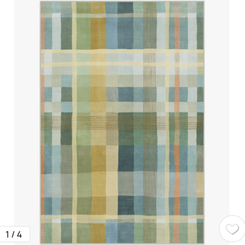 Margot Plaid Blue Flatwoven Rug | Ruggable US