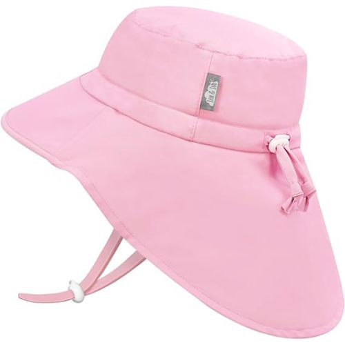 JAN & JUL Wide Brim 50+ UPF Quick-Dry Sun-Hats for Kids