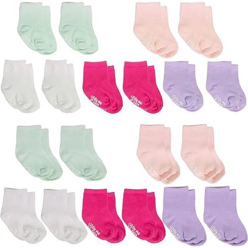 Little Me 20-Pack Newborn Baby Infant & Toddler Unisex Socks, For Baby Girl or Boy, 0-12 & 12-24 Months, Assorted Size Pack