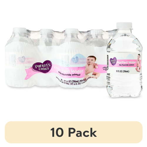 (10 pack) Parent's Choice Purified Water, 10oz, 15 Pack Bottles