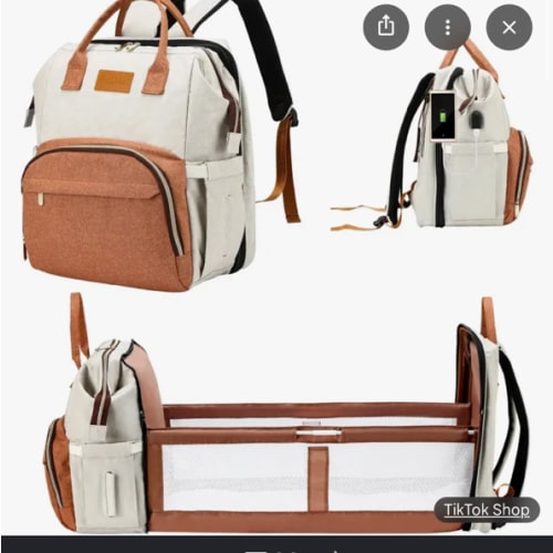 RIA & MIA TRAVEL BACKPACK WITH CHANGING STATION, LARGE CAPACITY MULTIFUNCTIONAL WITH STROLLER STRAPS AND USB PORT INCLUDED Black Black - TikTok Shop