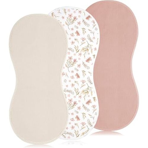 Hahafelt 3 Pcs Baby Changing Pad Liners,Elegant Style,Brown