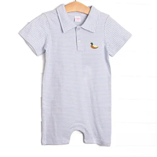 Mallard Pima Embroidered Romper