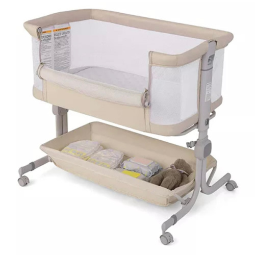 Baby Bassinet Bedside Sleeper with6-Level Adjustable Height