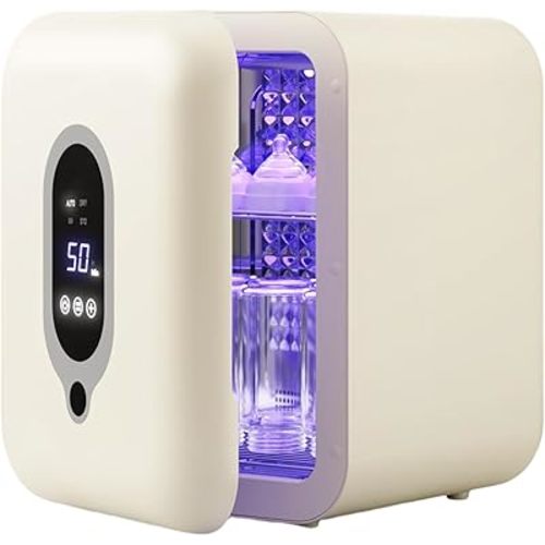 Baby Bottle Sterilizer and Dryer, 25L Large Capacity with 23 LEDs & Hot Air Drying, for Bottles, Pacifiers, Breast Pump, Ultra Quiet with Night Light