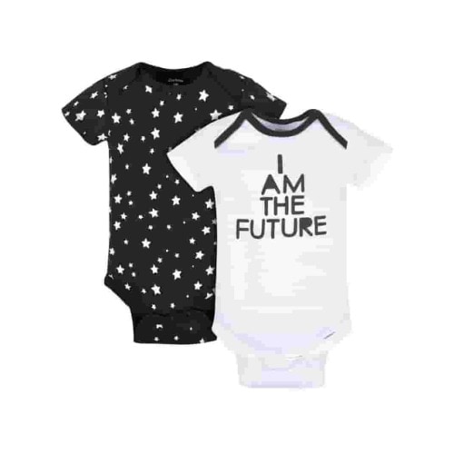 Onesies Brand Baby Neutral Short Sleeve Bodysuits, 2-Pack, Newborn - 6/9 Months