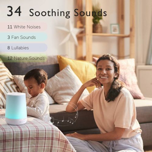 Momcozy Noise Machine for Baby Sleeping with Night Light - White