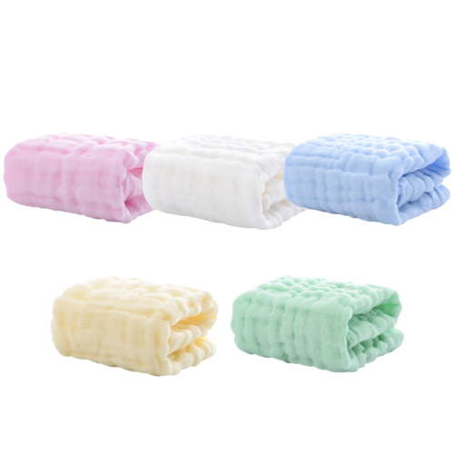 CATIEBYE Cotton Burp Cloths Pink 5Pcs 12x12in